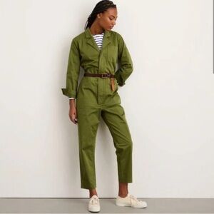 Alex Mill Standard Jumpsuit Army Green, cotton twill, size XL, NWOT